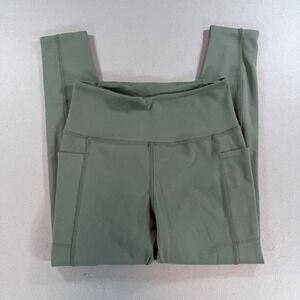 Danskin High-Waist 7/8 Pocket Leggings Women's M Sage Green Athletic